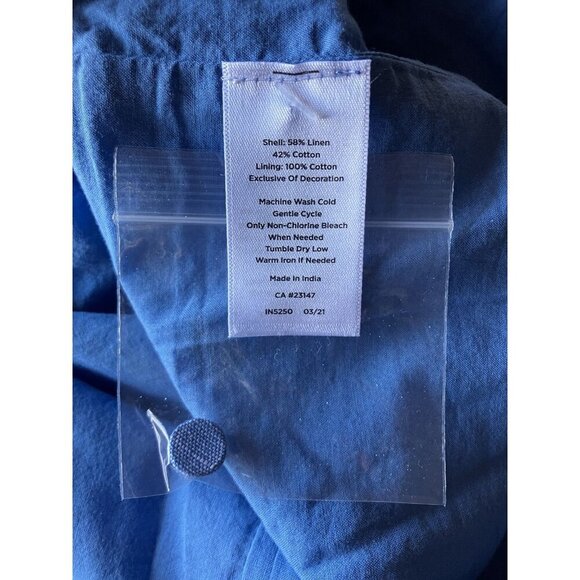 NWT Talbots Linen Scalloped Embroidered Detail Shift Dress Lined Small MSRP $129 - Picture 12 of 13